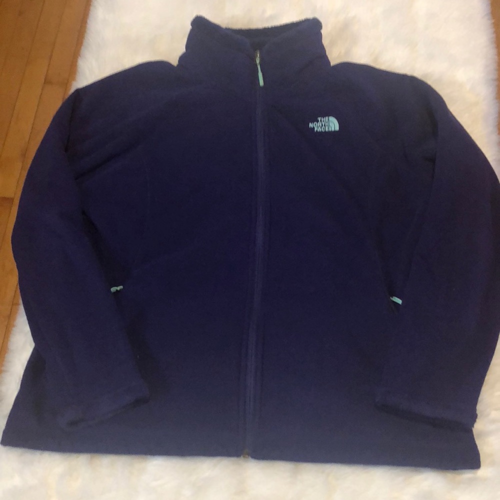 North face purple sweat shirt.